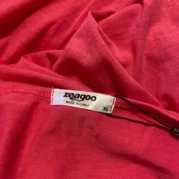 Zeagoo Coral Square Neck pleated front elastic in wrist top, size XL - Picture 4 of 5